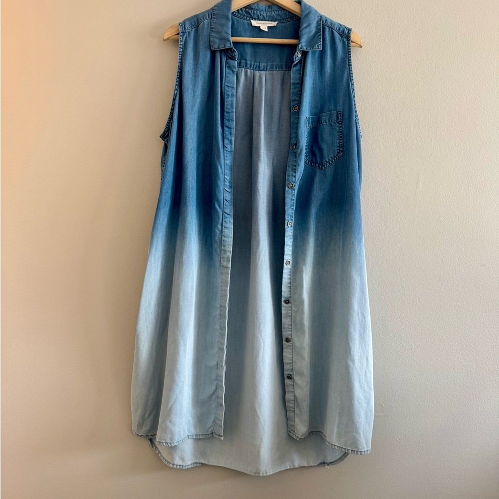 Soft Blue Denim Blouse
